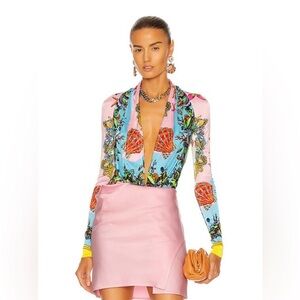 Versace Trésor de la Mer Bodysuit Size 6 NWT 2021 Runway Rare AUTHENTIC